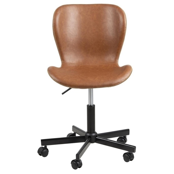 Fotel biurowy Batilda PU brandy - ACTONA